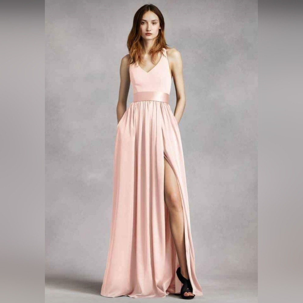 Blush Vera Wang halter dress